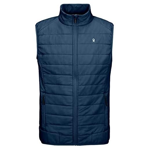 Little Donkey Andy gilet leggero da uomo, giacca senza maniche confezionabile, blu mare, xxl