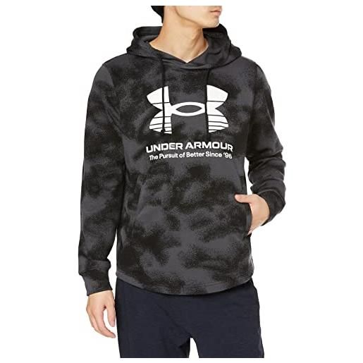 Under Armour ua rival terry novelty hd top in pile, nero, m uomo