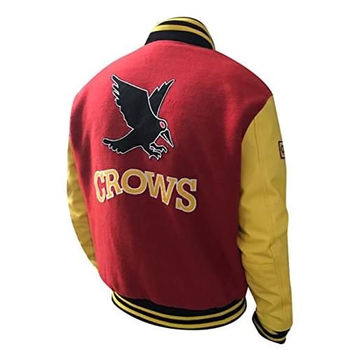 e Genius smallville crows tom welling clark kent - bomber varsity letterman da uomo, smallville crows giacca in lana, l