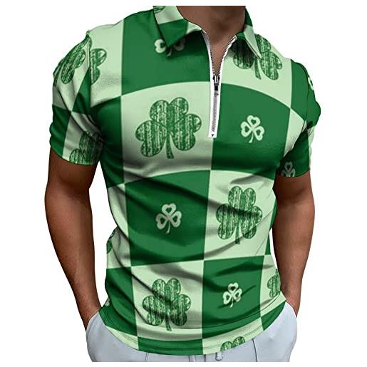 JokeLomple irish st patricks day maglietta - camicia con colletto camicette casual top maglietta polo moda t-shirt t-shirt uomo verde per il giorno di san patrizio