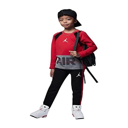 Nike jordan set bambino - t-shirt manica lunga e pantalone felpato (6-7 anni)