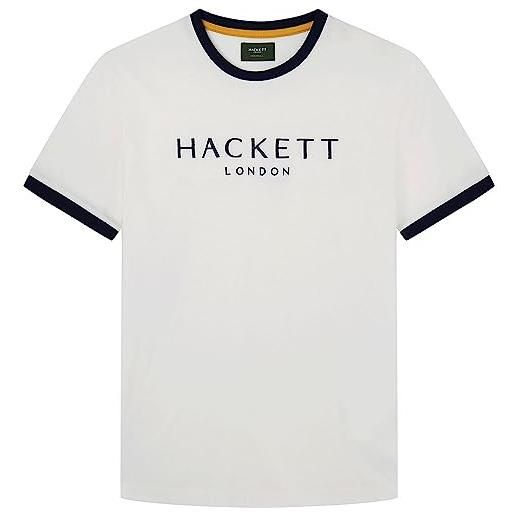 Hackett London heritage classic tee t-shirt, bianco (bianco antico), xs uomo