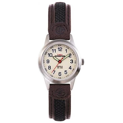 Timex expedition field mini orologio da donna con cinturino in pelle da 26 mm t41181