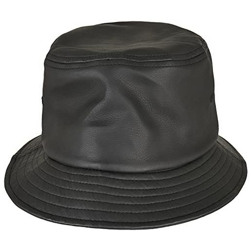 Flexfit cappello in finta pelle, nero, taglia unica unisex-adulto