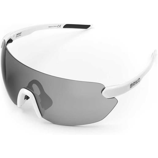 Briko starlight mirror 3 lenses sunglasses bianco silver mirror/cat3 + clear/cat0 + yellow/cat1