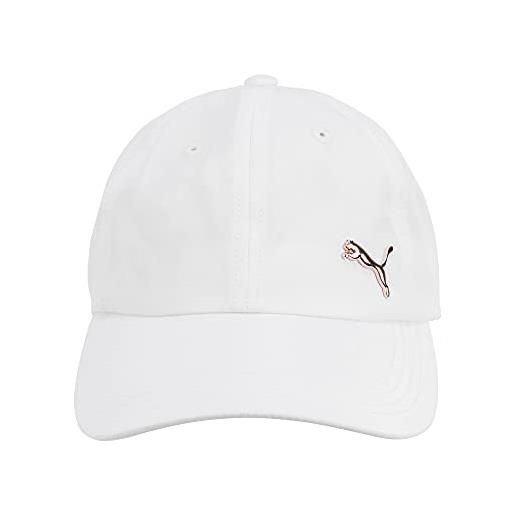 PUMA evercat opal-berretto regolabile cappellino da baseball, bianco/oro, taglia unica donna