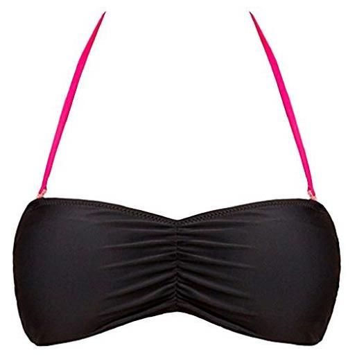 Trespass bikini lineare da donna con cuscinetti rimovibili e lacci rimovibili per il collo per donne/donne/adulti per piscina/spiaggia/vacanza/immersioni/nuoto - nero, s
