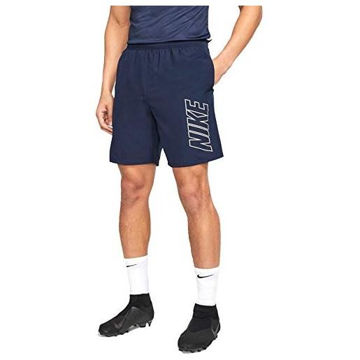 Nike m nk dry acdmy - pantaloncini da uomo, uomo, pantaloncini, ar7656, ossidiano/ossidiano/(bianco), m