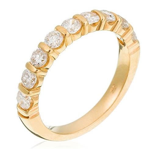 Orphelia rd-3013/1/53 - anello da donna in oro bianco 750 rodiato con diamante (0,8 ct) trasparente taglio brillante misura 53 (16,9) e oro giallo, 59 (18.8), colore: giallo oro. , cod. Rd-3013/59