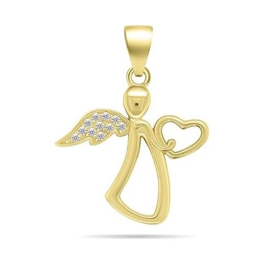Brilio ciondolo beautiful gold-plated pendant angel pt120y sbs2950 marca, estándar, metallo, nessuna pietra preziosa