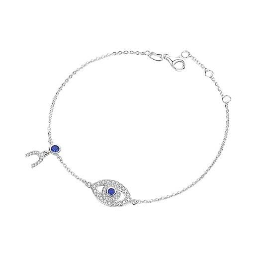 Sanetti Inspirations single charm evil eye bracelet