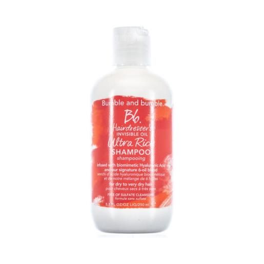 Bumble and bumble shampoo per capelli secchi hairdresser`s invisible oil (ultra rich shampoo) 250 ml