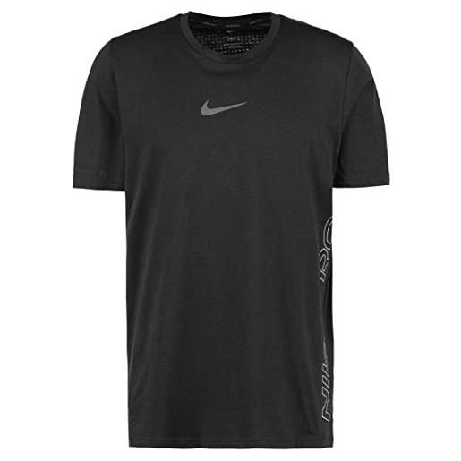 Nike burnout t-shirt, nero (black/iron grey), xxl uomo
