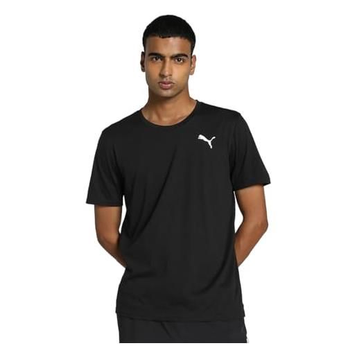 PUMA maglietta con grafica fit triblend, unisex-adulto, black, s