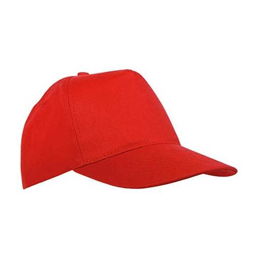 Neutro stock 20 pezzi cappello cappellino rossi berretto bambino bambina con visiera rigida regolabili