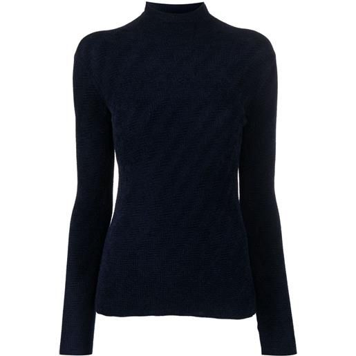 Emporio Armani maglione con motivo chevron - blu