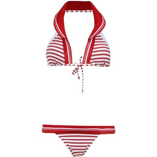 Amir Slama printed halterneck bikini set - rosso