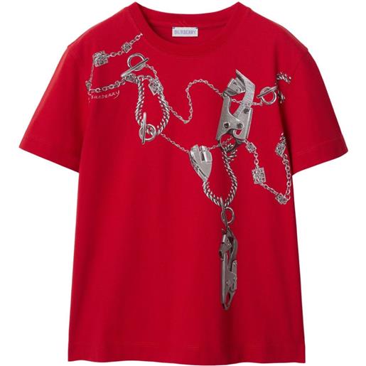 Burberry t-shirt knight hardware - rosso