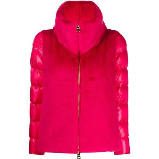 Herno giacca trapuntata in finto shearling - rosa