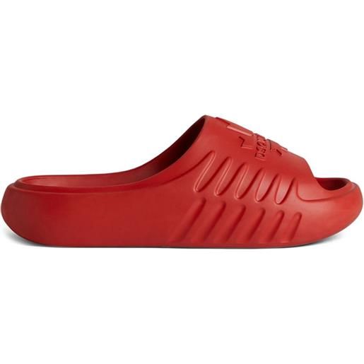 Dsquared2 sandali slides con logo goffrato - rosso