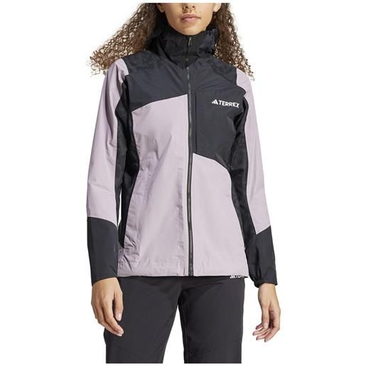 Adidas xperior hybrid hoodie rain jacket grigio l donna