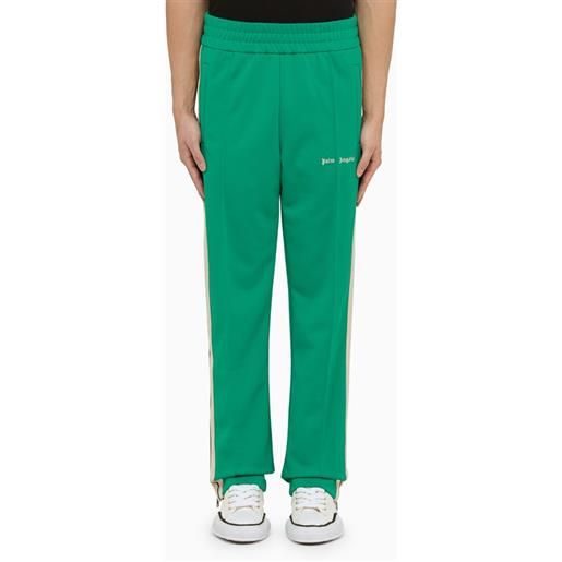 Palm Angels pantalone jogging verde con bande