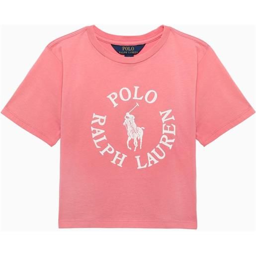 Polo Ralph Lauren t-shirt rosa in cotone con logo