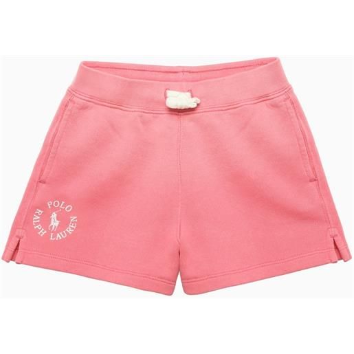Polo Ralph Lauren short rosa in cotone con logo