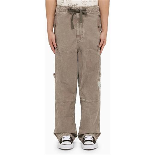 Maison MIHARA YASUHIRO pantalone grigio effetto slavato in cotone