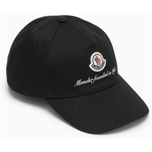 Moncler cappello da baseball nero con logo