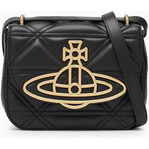 Vivienne Westwood borsa a tracolla linda nera in pelle