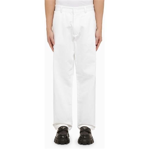 Prada pantalone bianco in cotone