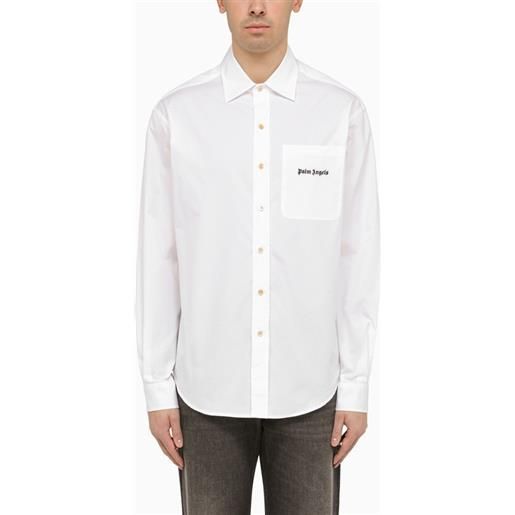 Palm Angels camicia bianca in cotone con logo