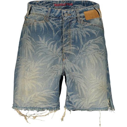 Palm angels pantaloncini di jeans jungle
