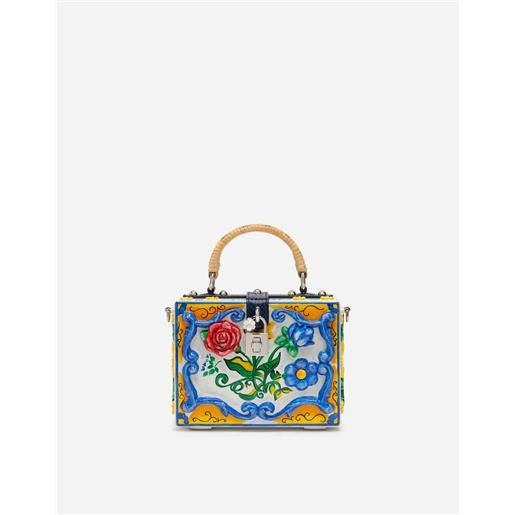 Dolce & Gabbana dolce box bag in hand-painted majolica wood