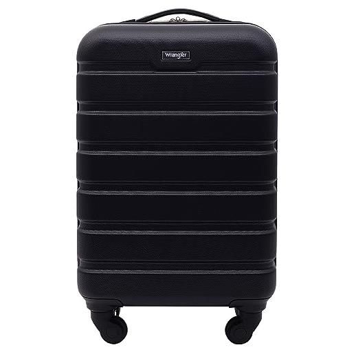 Wrangler valigia da 50,8 cm hardside spinner carry on, nero, carry-on 20-inch, hardside bagaglio a mano spinner