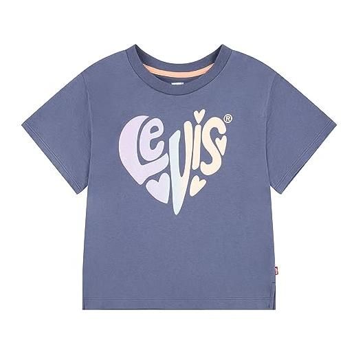 Levi's lvg heart levis oversize tee 3ej236 tshirt, corona blu, 3 anni bambine e ragazze