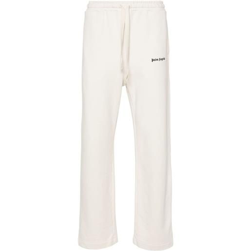Palm Angels pantaloni sportivi con ricamo - bianco
