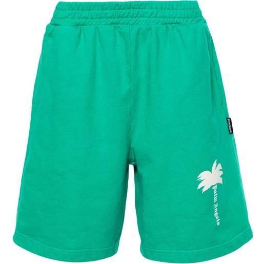 Palm Angels shorts sportivi the palm - verde