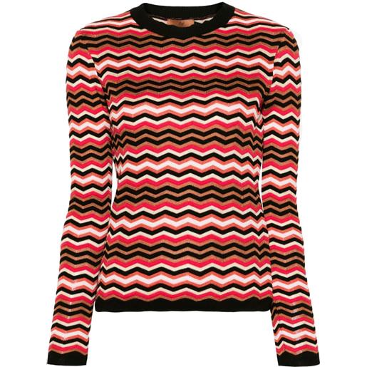 Missoni maglione girocollo con motivo a zigzag - nero