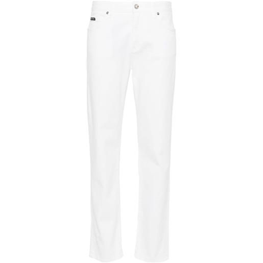 Dolce & Gabbana jeans affusolati a vita media - bianco