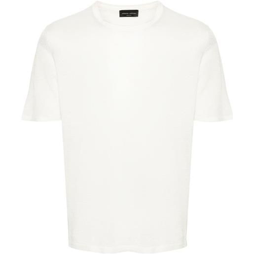 Roberto Collina t-shirt a coste - bianco