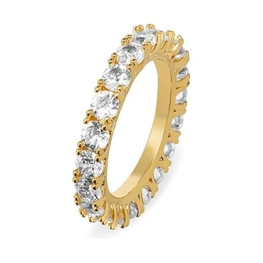 Troli anello glittering gold-plated ring with zircons vbr039g-a - circuit: 57 mm sto3611-57 marca, estándar, metallo, nessuna pietra preziosa