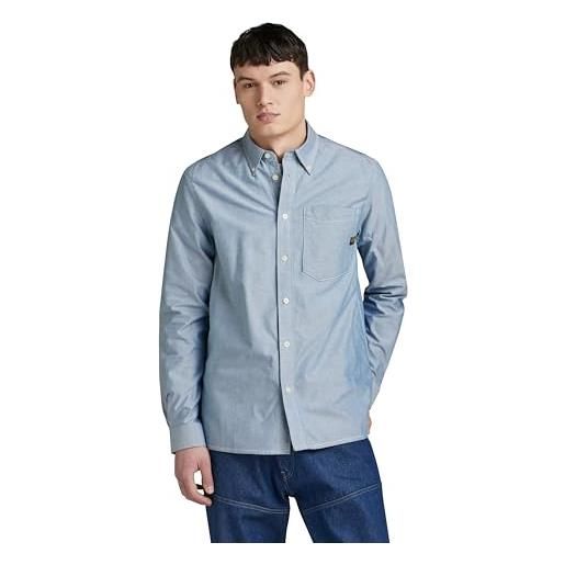 G-STAR RAW one pocket regular shirt donna, blu (salute d24292-a504-c742), m