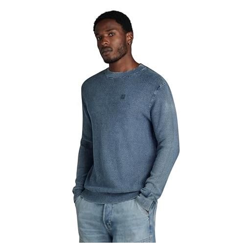 G-STAR RAW moss knitted sweater donna, blu (sun faded blue d24461-d559-a587), m