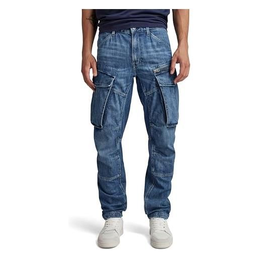 G-STAR RAW rovic zip 3d regular tapered denim jeans donna, blu (faded cliffside blue d23077-d536-g326), 34w / 34l