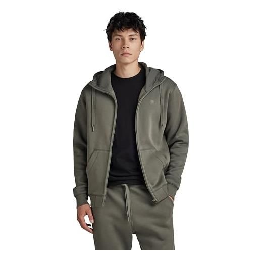 G-STAR RAW premium core hooded zip sweater donna, grigio (gs grey d16122-c235-1260), m