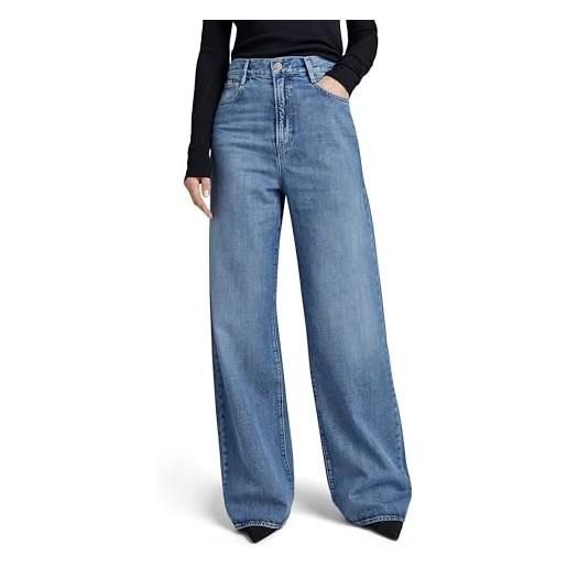 G-STAR RAW deck 2.0 high loose jeans donna, blu (faded everglade d23591-d301-g357), 26w / 28l