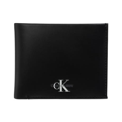Calvin Klein Jeans monogram soft bifold w/coin k50k511456, portafogli uomo, nero (black), os