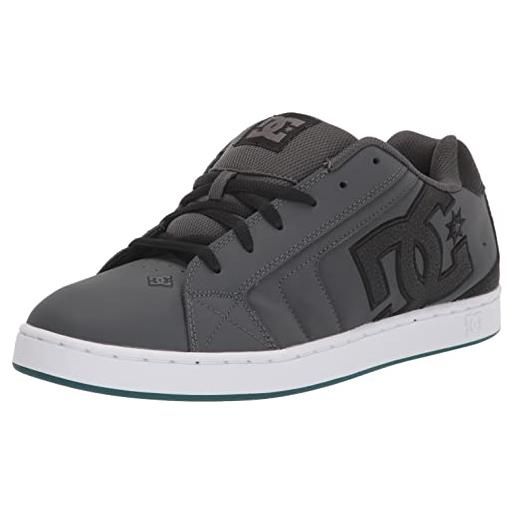 DC Shoes rete, scarpe da skateboard uomo, grigio scuro bianco, 47 eu